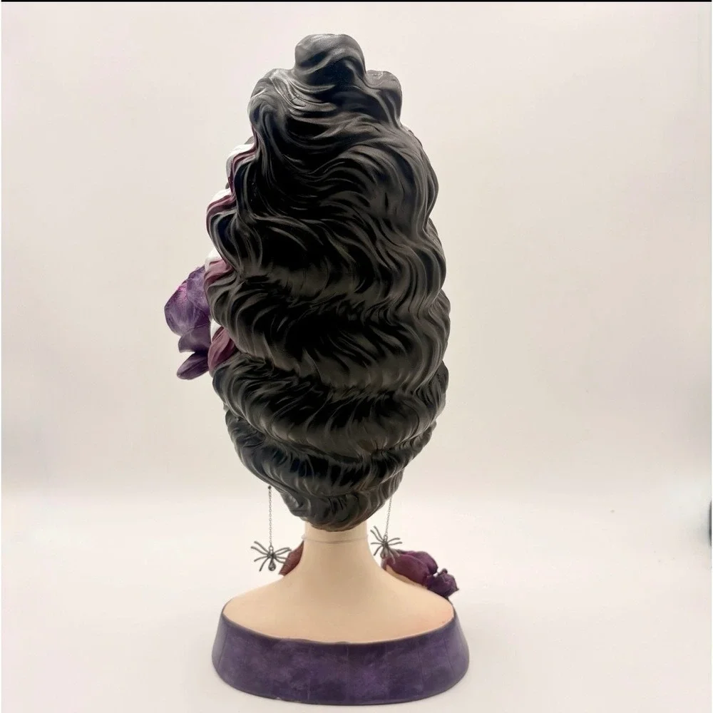 Bella Lux Halloween Bride of Frankenstein Bust & Hand Candle Holder Set Purple